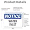 Signmission Water Inlet, 24 in W x Rectangle, Vinyl Decal OS-2PACK-NS-D-1824-L-18973 - alternate 3